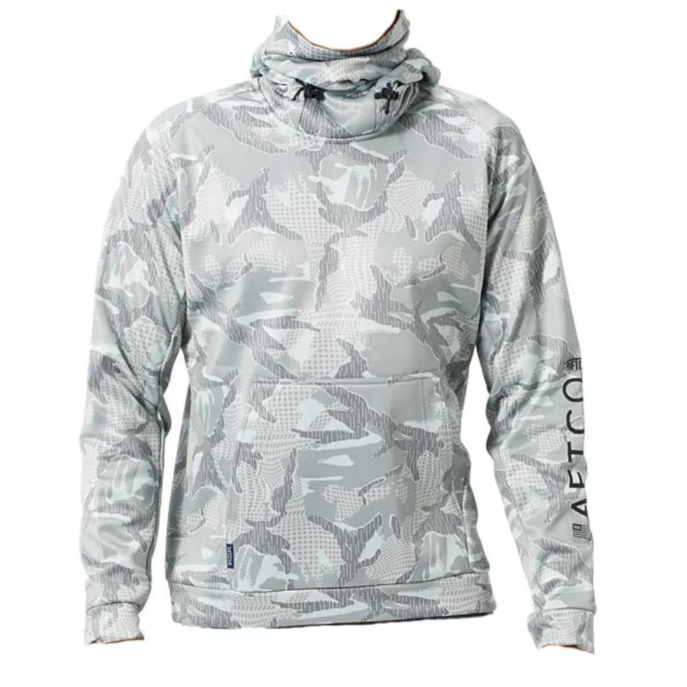AFTCO REAPER TECHNICAL CAMO FLEECE HOODIE- GRAY CAMO